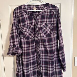 Duluth Plus Size Flannel Tunic Top